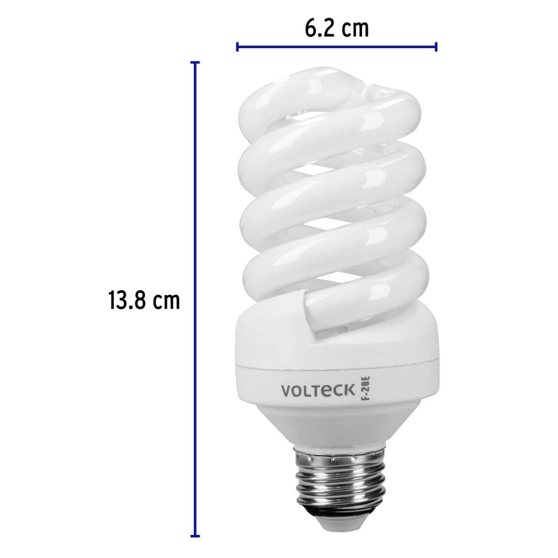 Lámpara espiral T4 20 W luz de día en blíster
