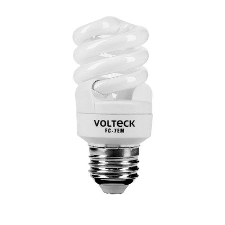 Lámpara espiral mini T2 7 W luz cálida en blíster