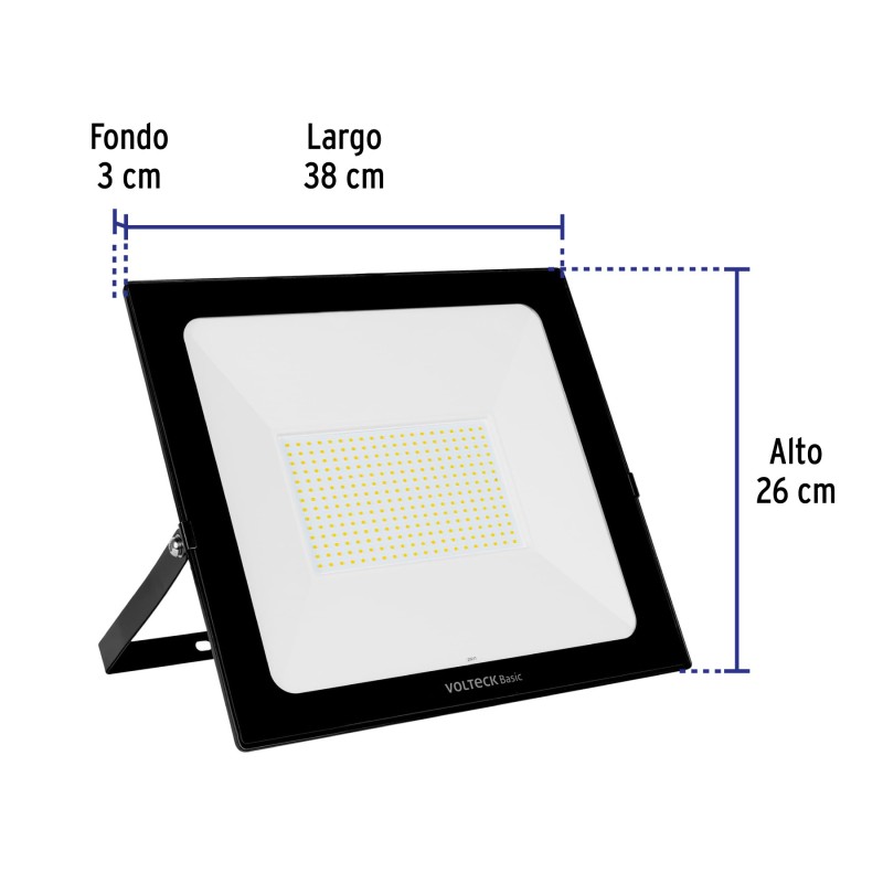 Reflector LED para exteriores 200W 3000K, VOLTECK BASIC