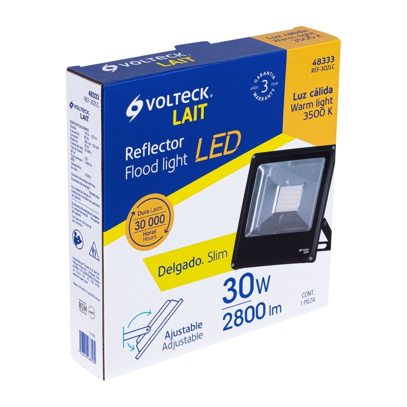 Reflector LED para exteriores 30W 3000K