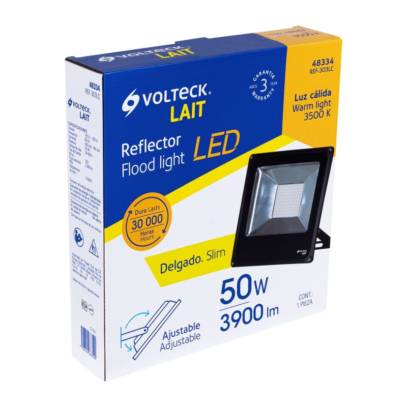 Reflector LED para exteriores 50W 3000K