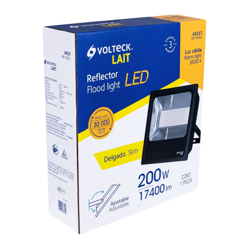 Reflector LED para exteriores 200W 3000K