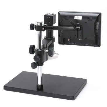 Microscopio Digital 2MP con pantalla, lampara y base metalica grande