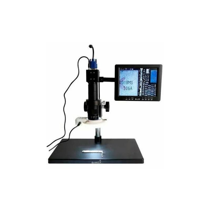 Microscopio Digital 2MP con pantalla, lampara y base metalica grande