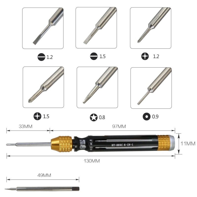 Desarmador con puntas intercambiables
