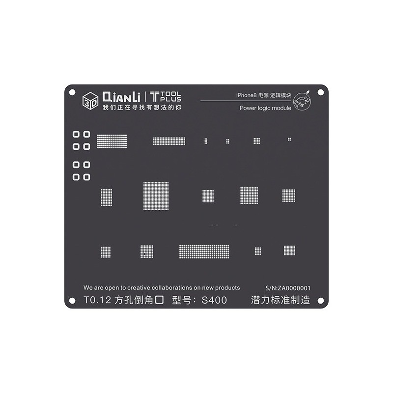 iBlack Stencil Power logic (iPhone 7)