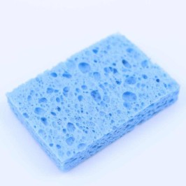 Esponja azul para limpieza de cautín
