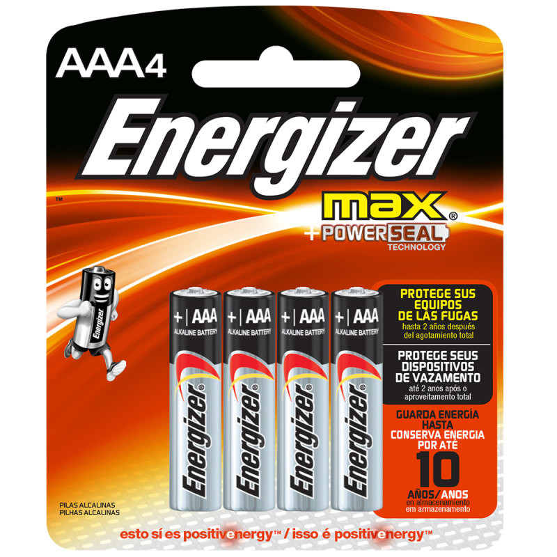 Pack de 4 Pilas AAA Energizer