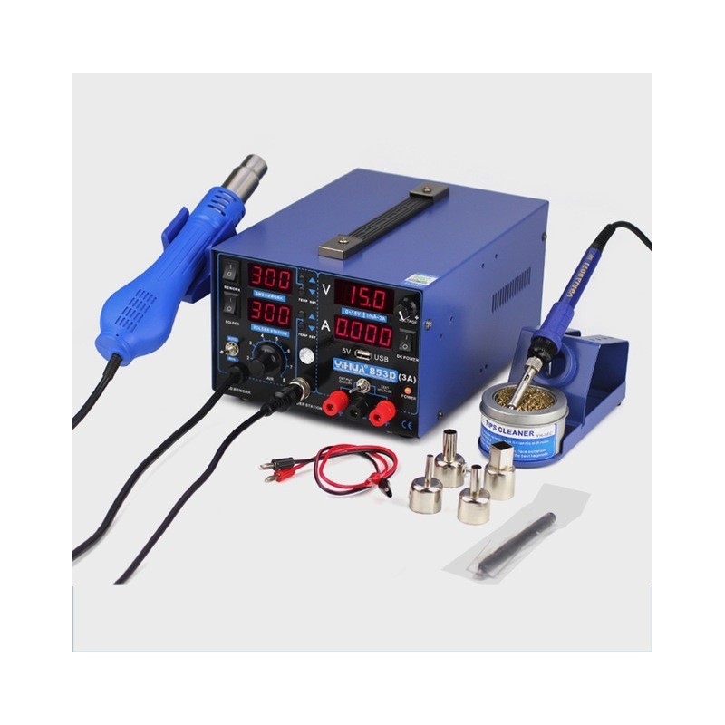 Estación de soldadura Yihua 853D con Fuente de 15V 3A
