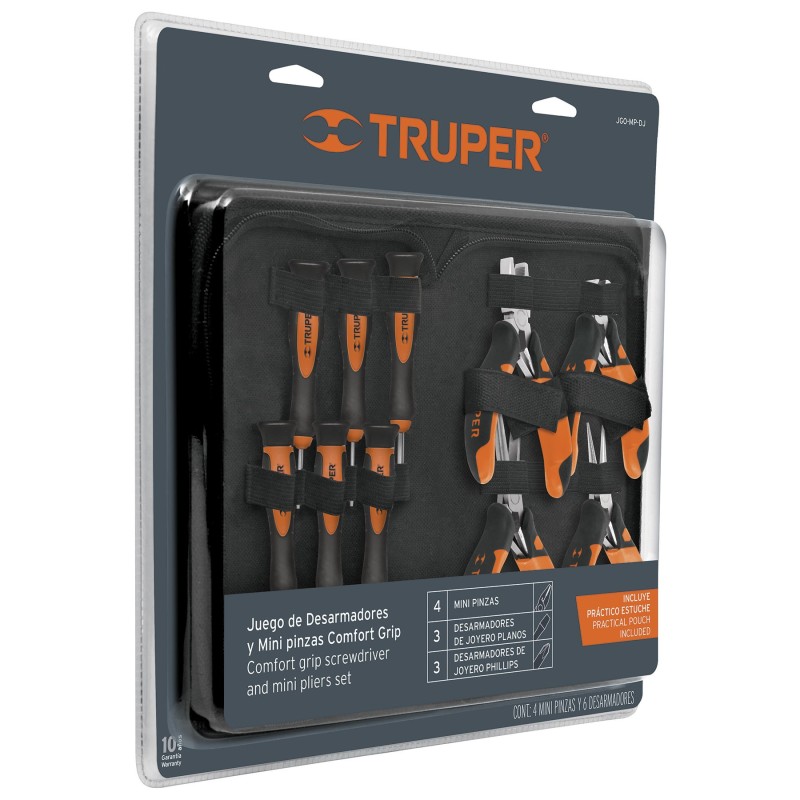 Juego de pinzas y desarmadores para electrónica