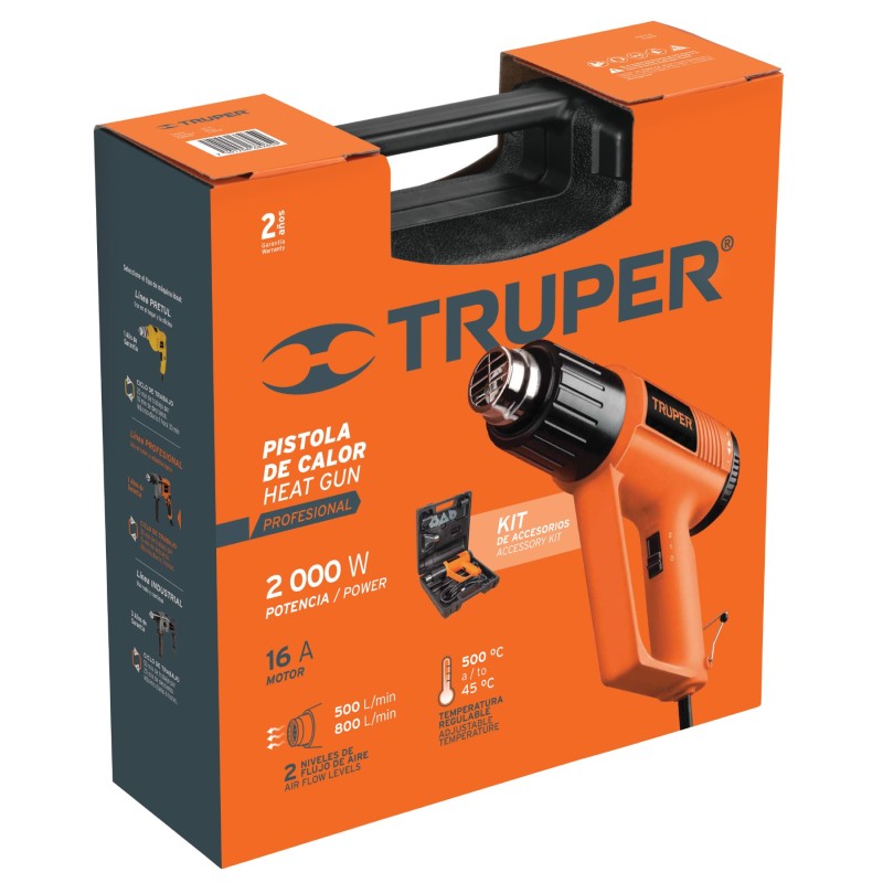 Pistola de Calor Profesional, 2000W