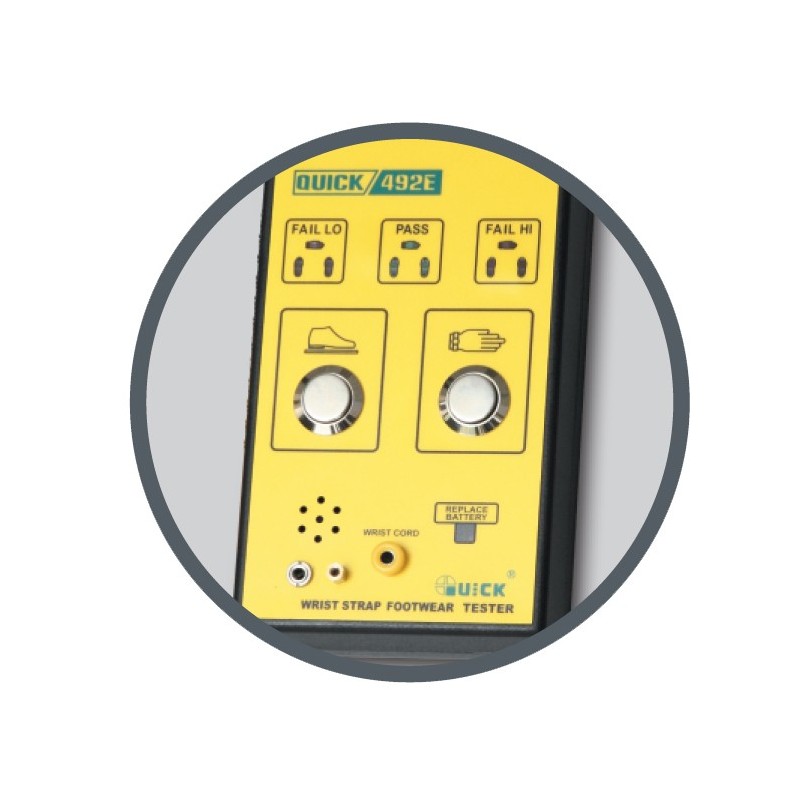 Estación de prueba de pulsera y taloneras ESD