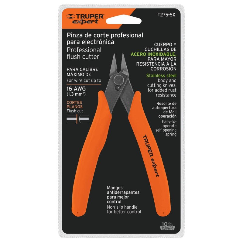 Pinza de corte profesional para electrónica de 5"
