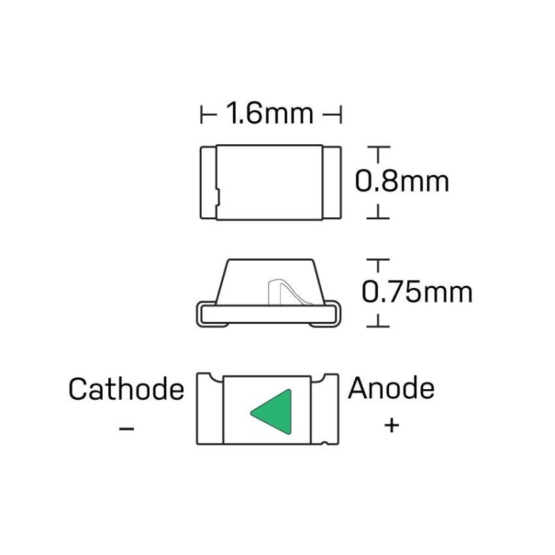 LED SMT 0603 (100 piezas)