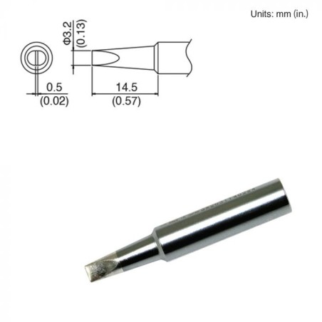 Puntas De Soldadura Tipo Cincel T18-D32 3.2mm - Pack De 3 Piezas Para Estación Hakko FX-8801