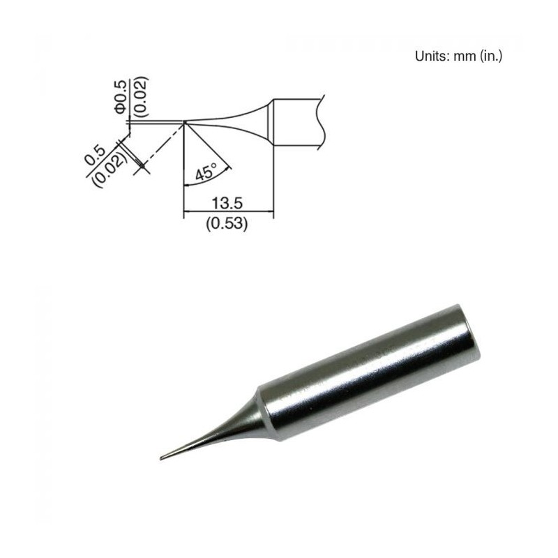 Punta biselada 0.5mm Hakko T18-C05