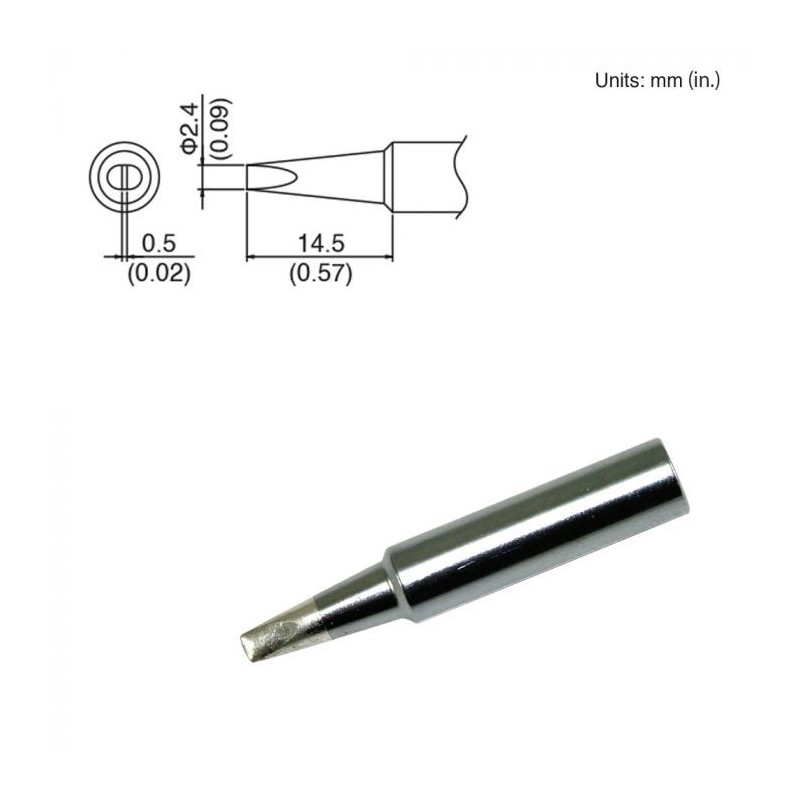 Punta cincel 2.4mm Hakko T18-D24