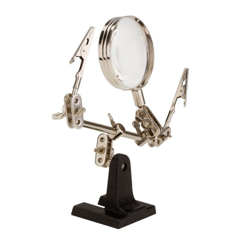 Mini soporte de ayuda con lupa para soldar (mini atril)