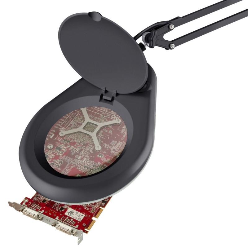Lámpara LED con lupa de 5X y brazo articulado