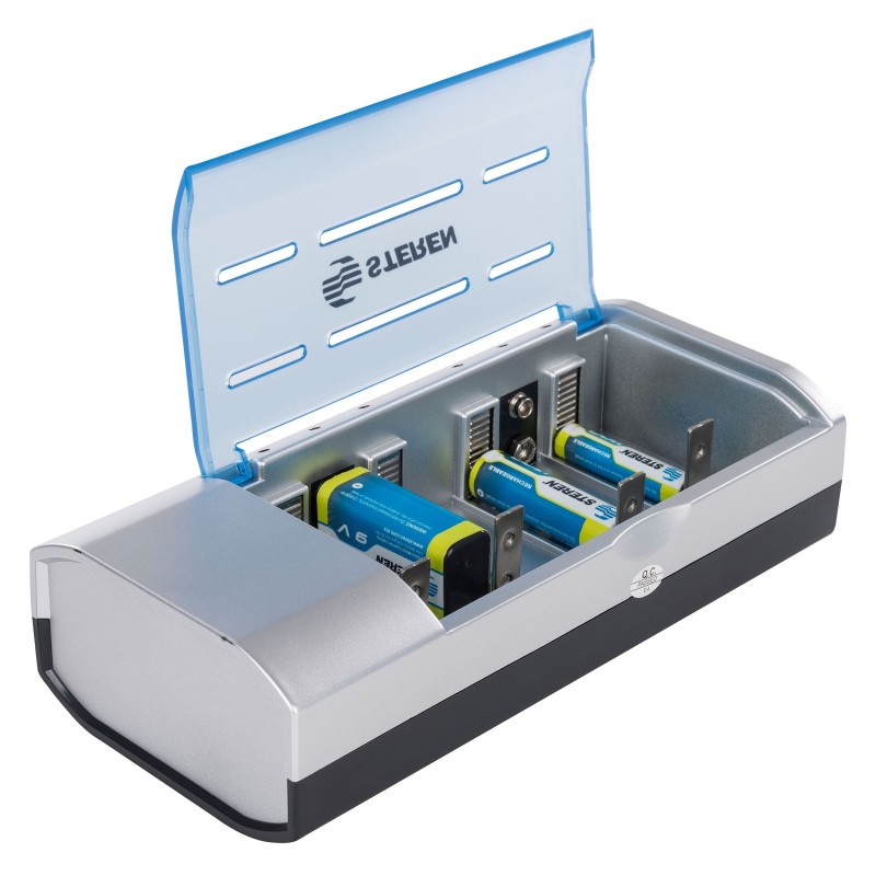Cargador Para Baterias Recargables 9V AA AAA NI-MH Li-Ion 4 Pilas  Recargables