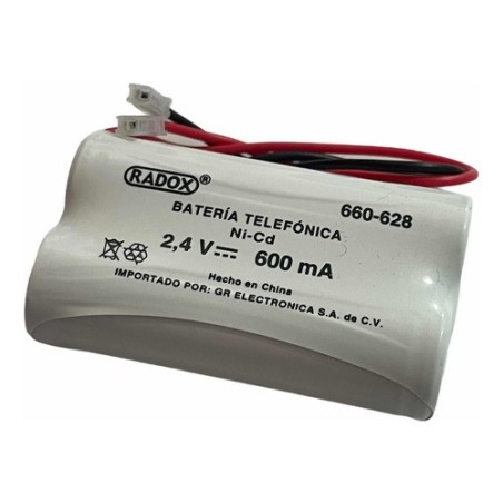 Batería Tel. recargable Ni-Cd 2.4V
