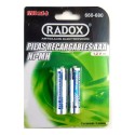 Pila recargable "AAA" RADOX  1,2V 1200mA-h
