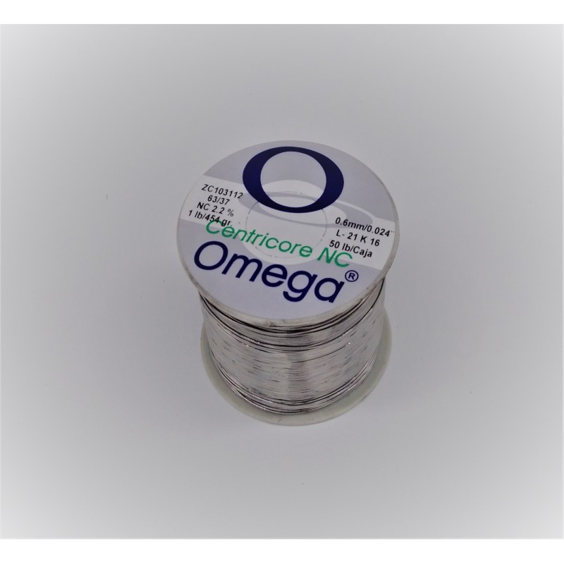 Rollo de soldadura 0.6mm 63/37 1 Libra 2.2% Flux NC