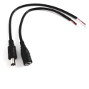 Plug y Jack para tira de Led 20cm negro
