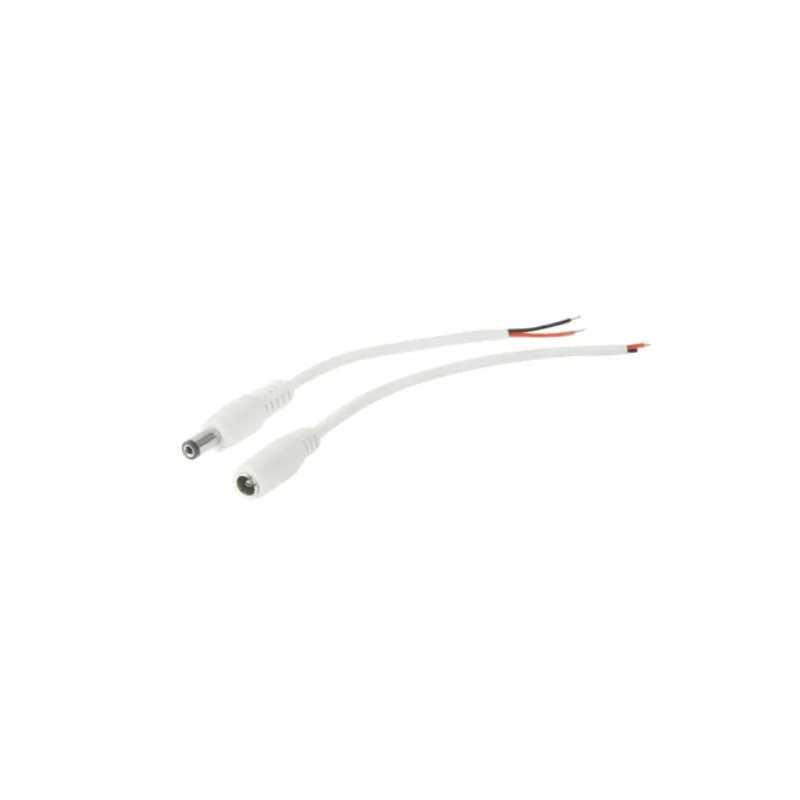 Plug y Jack para tira de Led 15cm Blanco