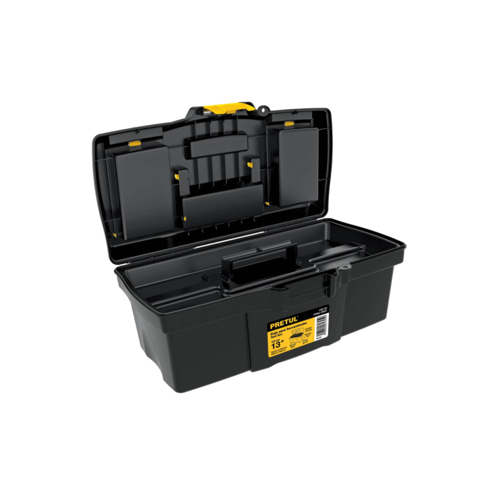 Caja plástica con compartimentos de 16"