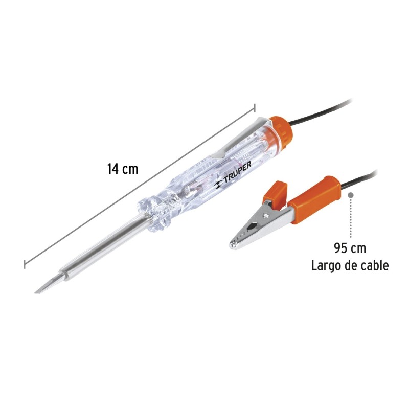 Probador de circuitos con caimán (14 cm)