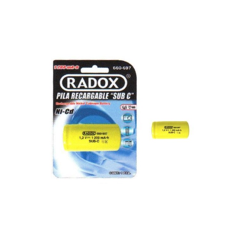 Pila Recargable Ni-Cd SubC 2000mAh  1.2V