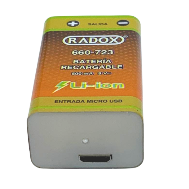 Bateria de 9V recargable con mUSB