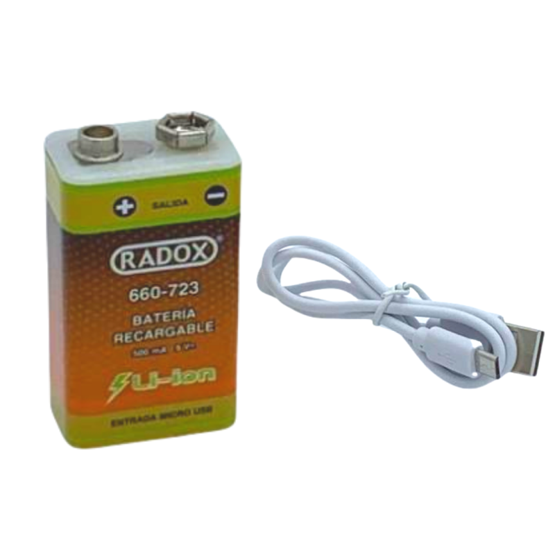 Bateria de 9V recargable con mUSB