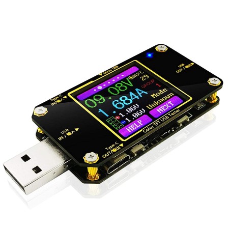 USB tester type-C Con Wi-Fi y Bluetooth