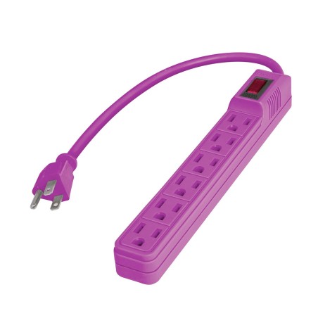 Multicontacto 16 AWG doméstico 6 entradas