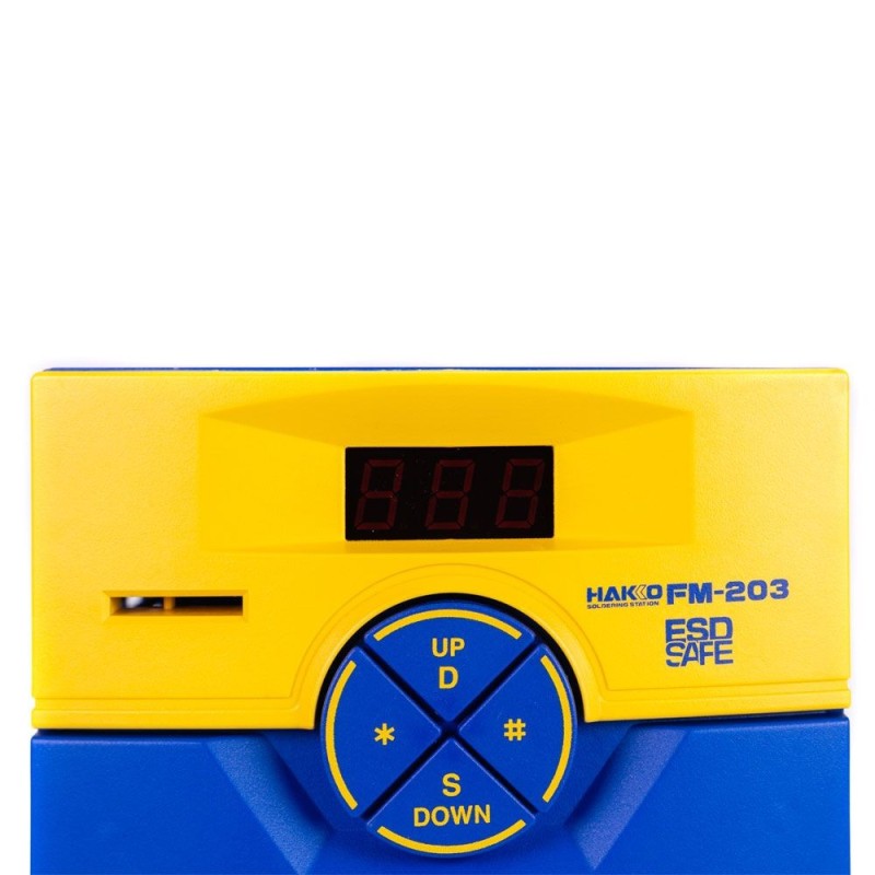 Estación de soldadura de doble puerto Hakko FM-203 con 2 manerales