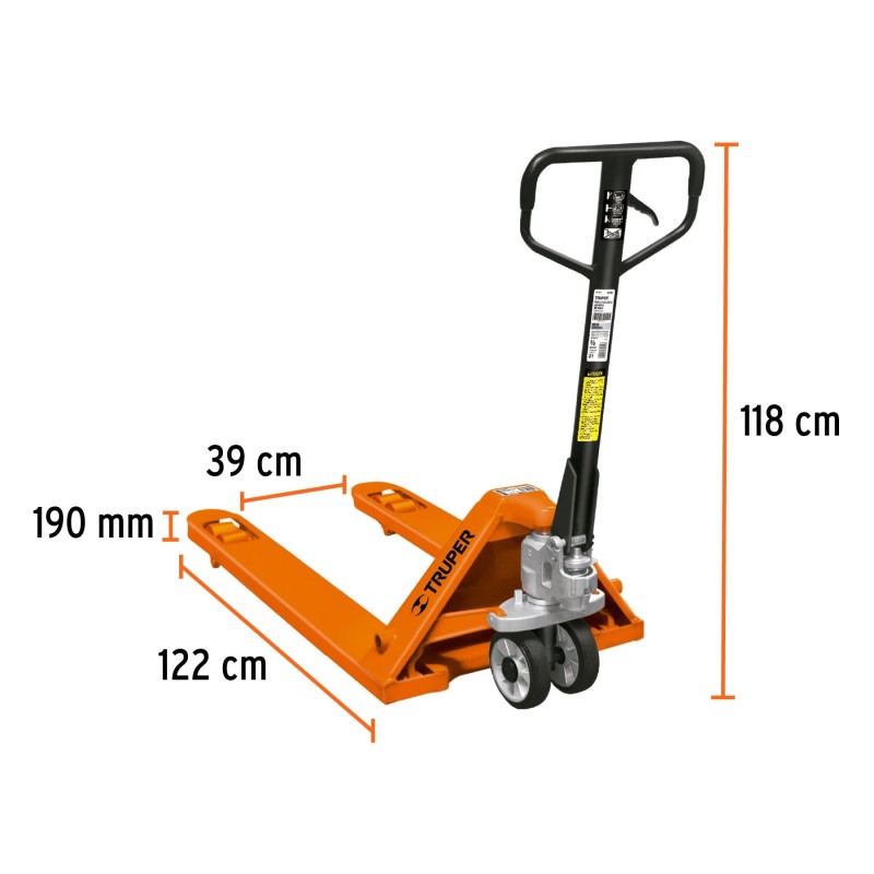 Patín traspaleta para 2 toneladas