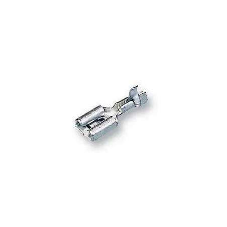 Terminal hembra de latón tipo faston, 1/4" Calibre 17 - 21