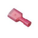 Terminal macho tipo fastón 5/16", calibre 16 - 22, con aislante completo rojo