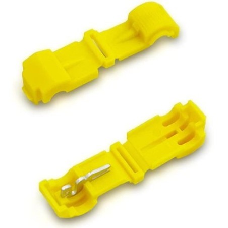 Conector de cable para empalme rápido con conector fastón, amarillo