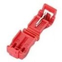 Conector de cable para empalme rápido con conector fastón, rojo