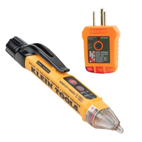 Kit de prueba eléctrica NCVT de rango dual y probador de receptáculo GFCI