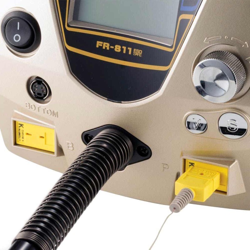 Sistema avanzado Hakko FR-811 para retrabajo de aire caliente SMD