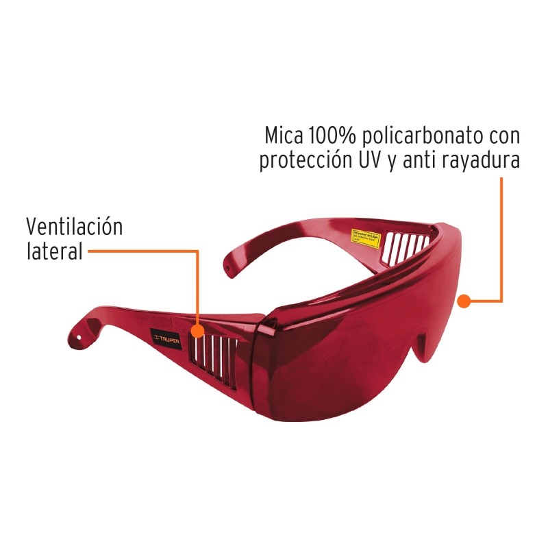 Lentes de seguridad para láser rojo