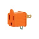 Adaptador enchufe AC de tierra (naranja)
