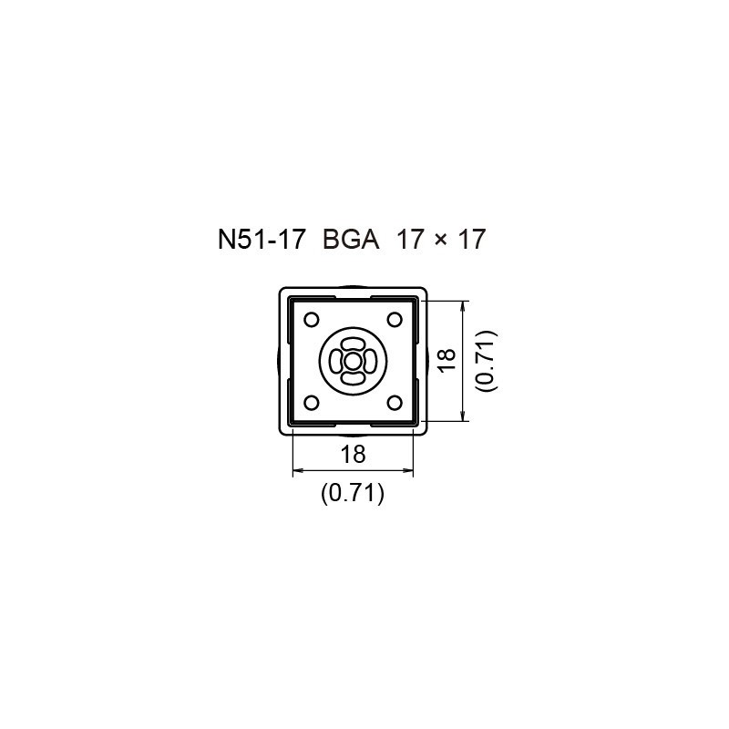 Boquilla para aire caliente 17 x 17 mm Hakko N51-17