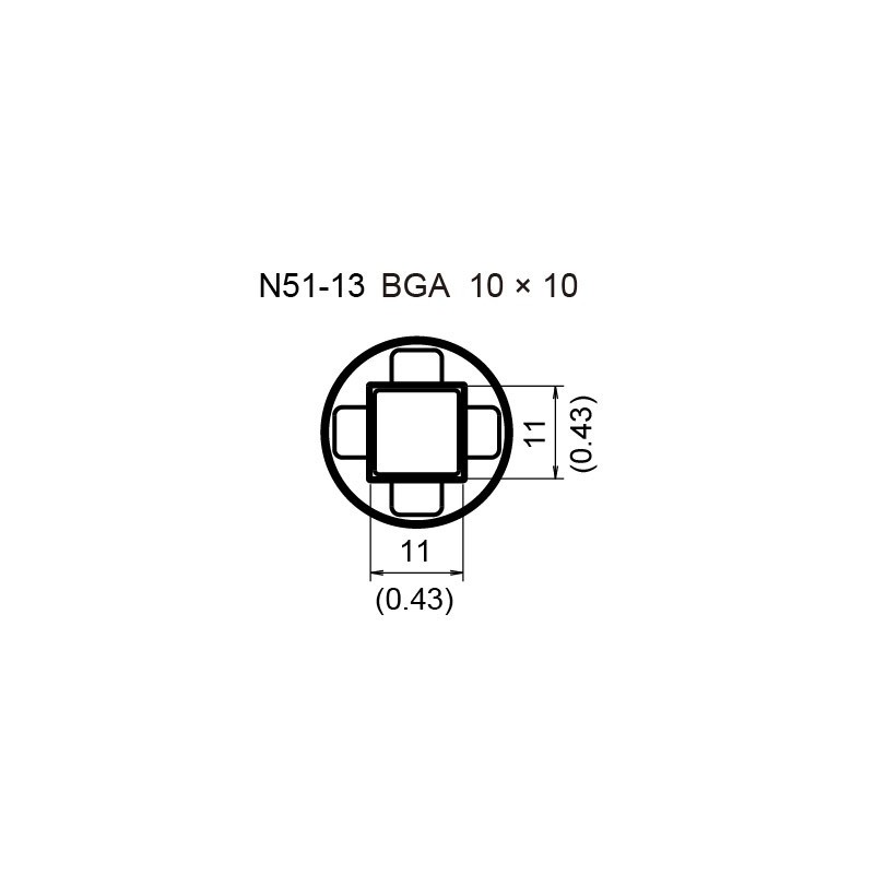 Boquilla para aire caliente 10 x 10 mm Hakko N51-13