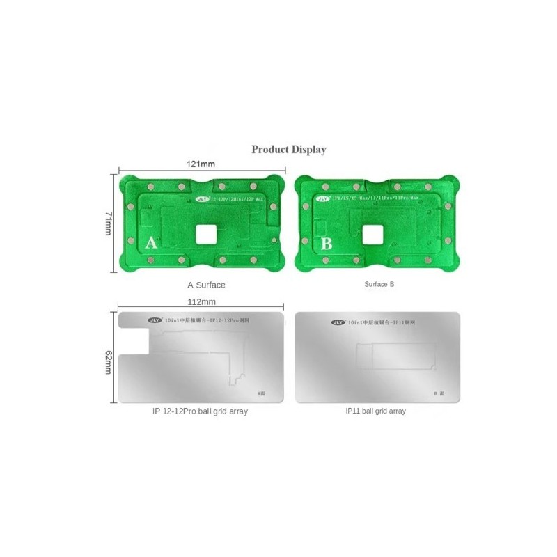 Fixture para reballing de interposer iPhone X-12