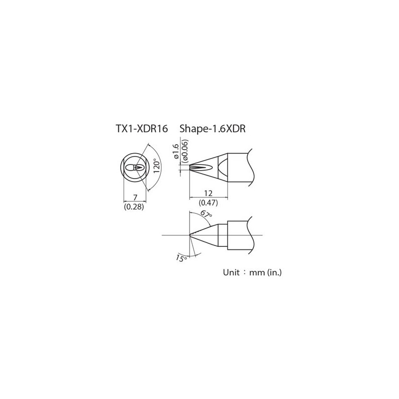 TX1-XDR16, punta de cincel de 140 W